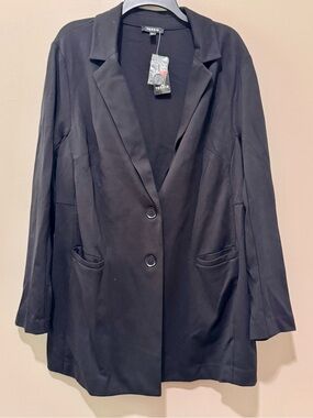 torrid Black Long Single-Breasted Blazer Jacket